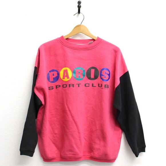 Vintage Paris Sport Club Sweatshirt Large - Picture 1 of 8
